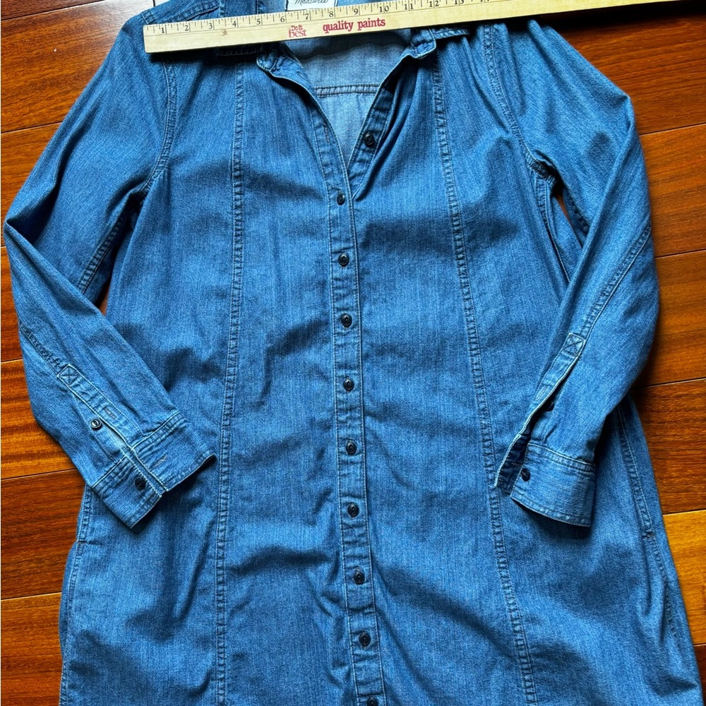 Madewell Indigo Denim Shirt Dress - Picture 2 of 5